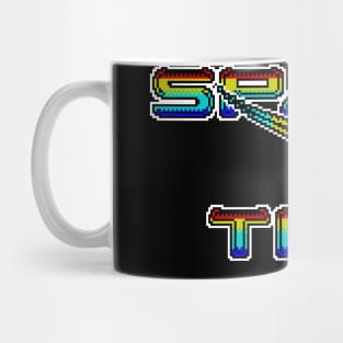 Spaceship planets 8 bit Mug